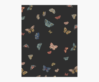 Butterfly House Wallpaper Sample - Black