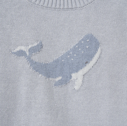 Whale Short Sleeve Sweater & Pant Set